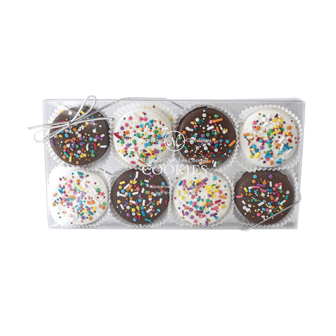 Rainbow Explosion Chocolate Covered Cookies -8pc