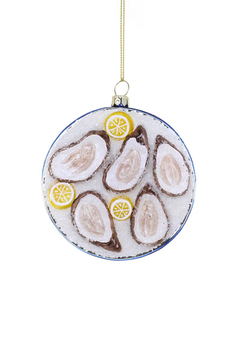 Plated Oyster On-Ice Ornament