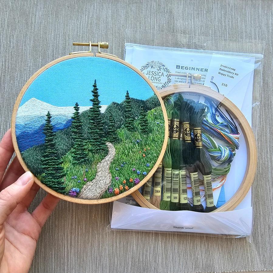 Happy Trails Landscape Embroidery Kit - Giften Market