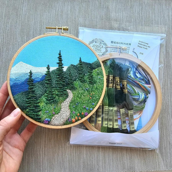 Happy Trails Landscape Embroidery Kit - Giften Market