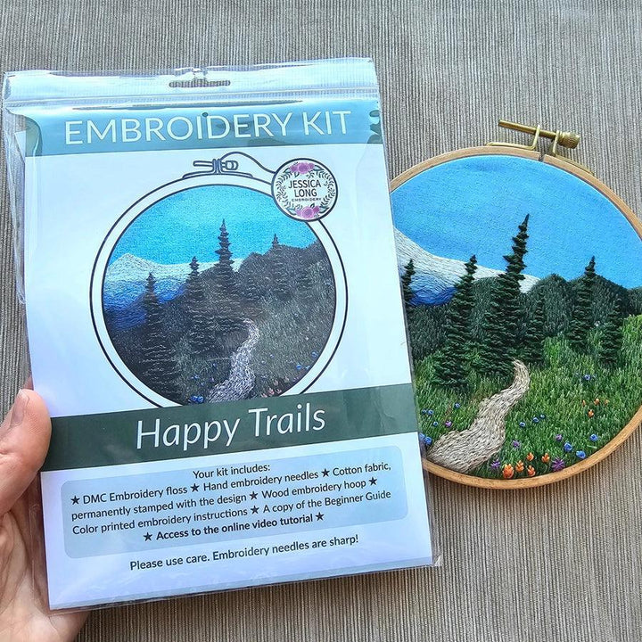 Happy Trails Landscape Embroidery Kit - Giften Market
