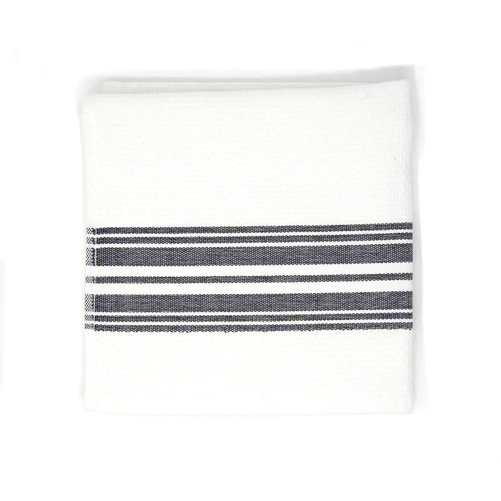 Waffle Kitchen Towel - Green/White Stripe - Giften Market