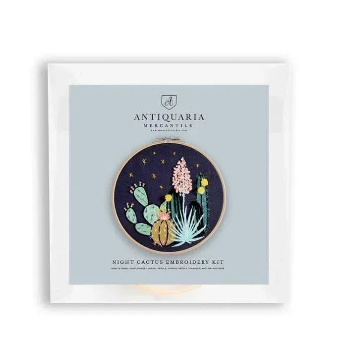 Night Cactus Premium Embroidery Kit - Giften Market