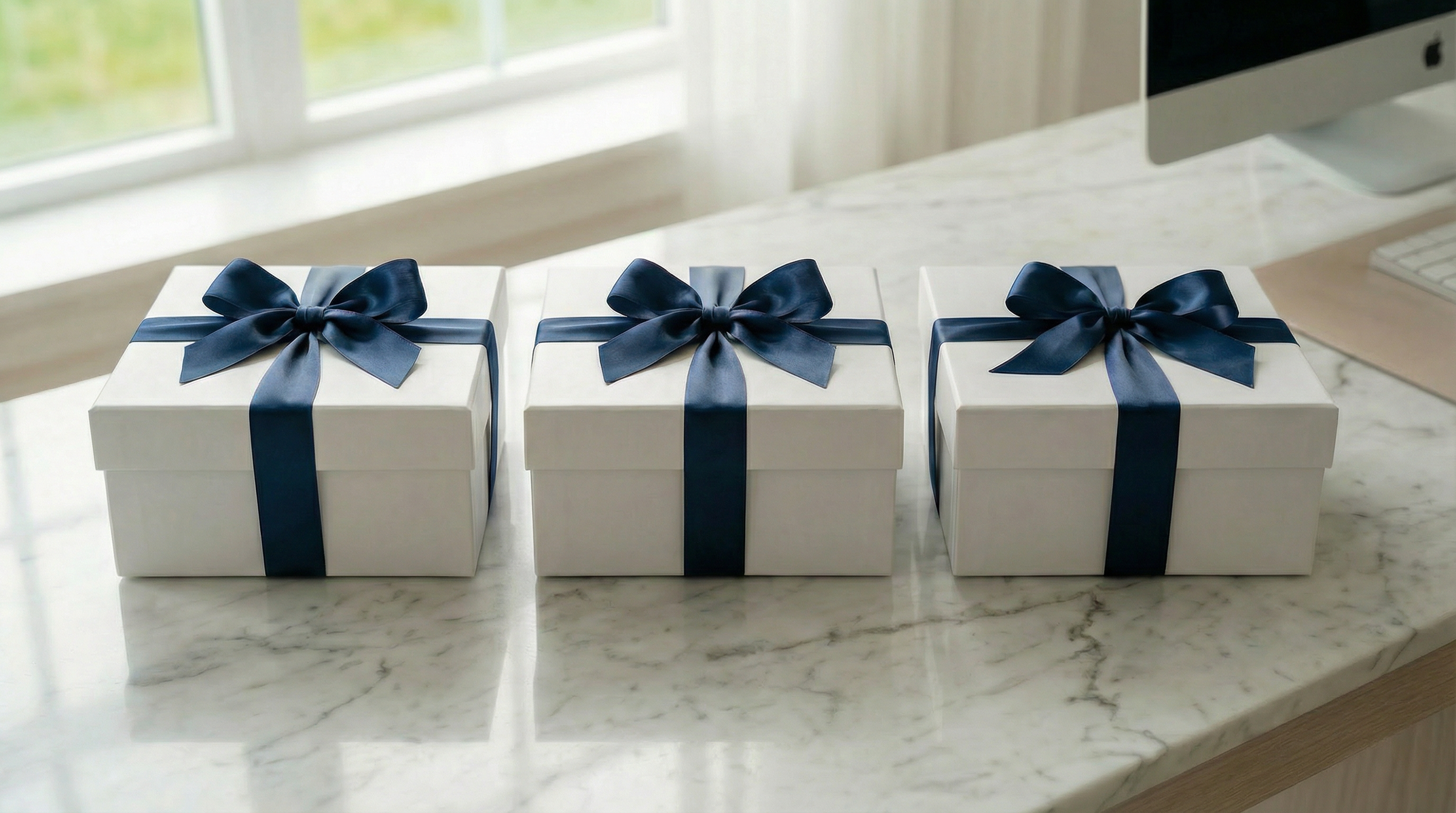 Gift-Boxes-On-Marble-Desk-Home-Office