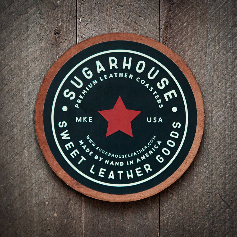 Sugarhouse Leather maker's mark, made by hand in Milwaukee