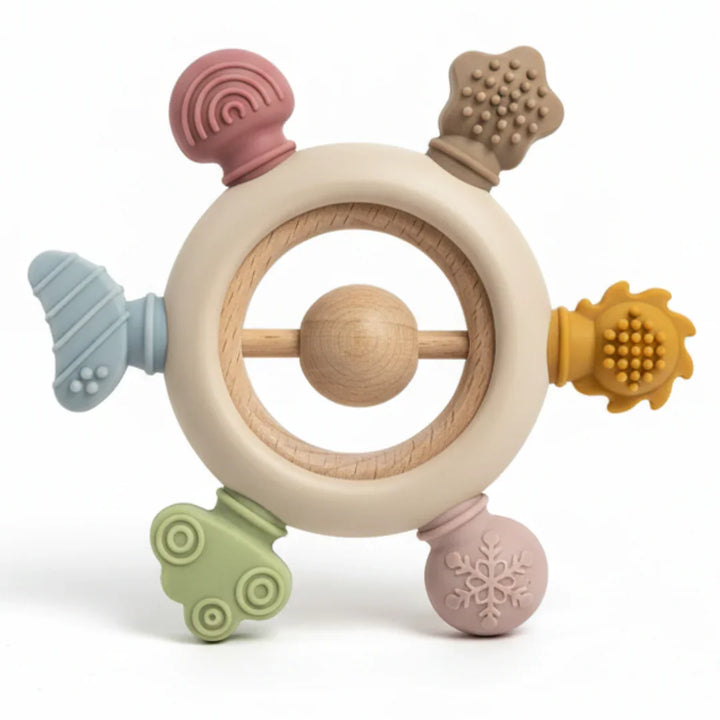 Rainbow Spokes Silicone Baby Teether