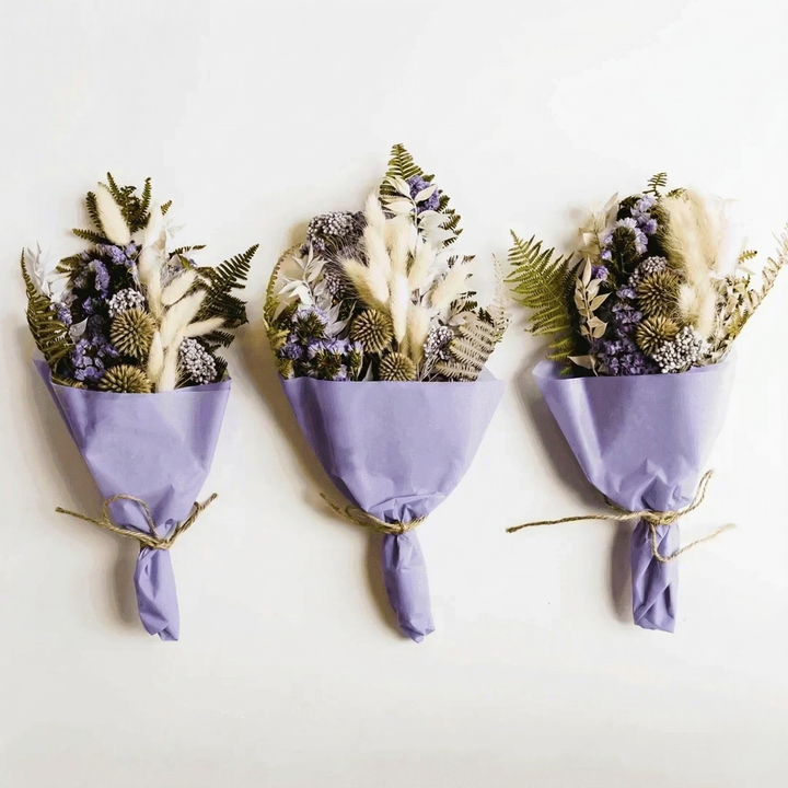 Violet Dried Flower Mini Bouquet