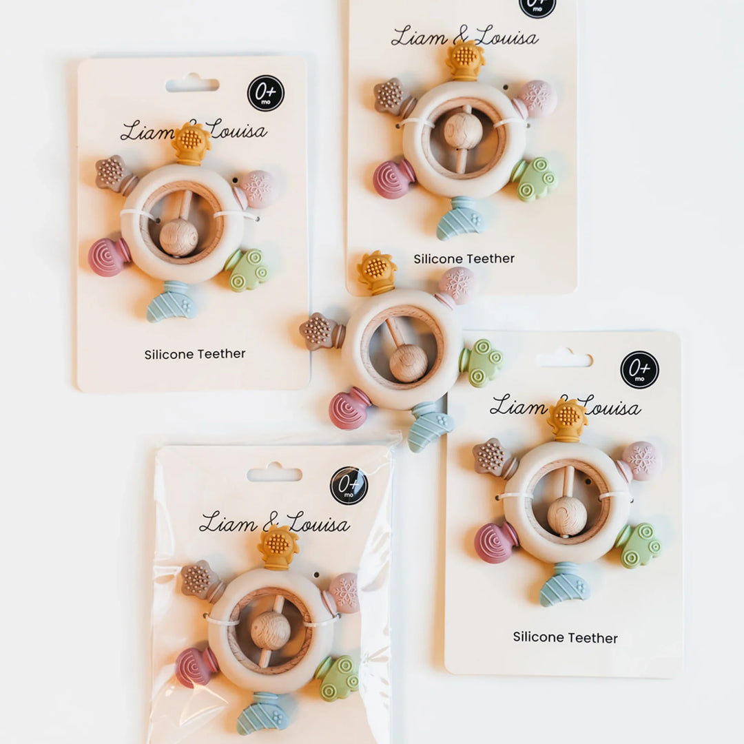 Rainbow Spokes Silicone Baby Teether