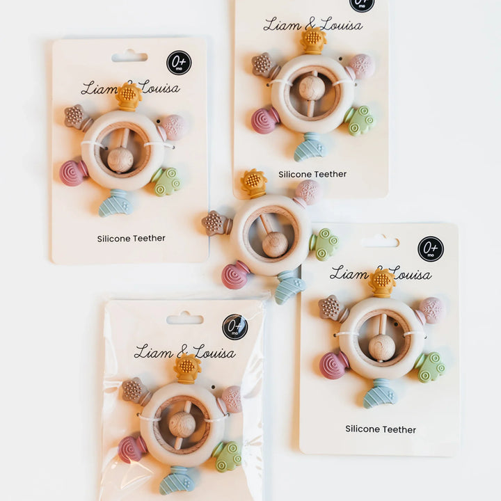 Rainbow Spokes Silicone Baby Teether