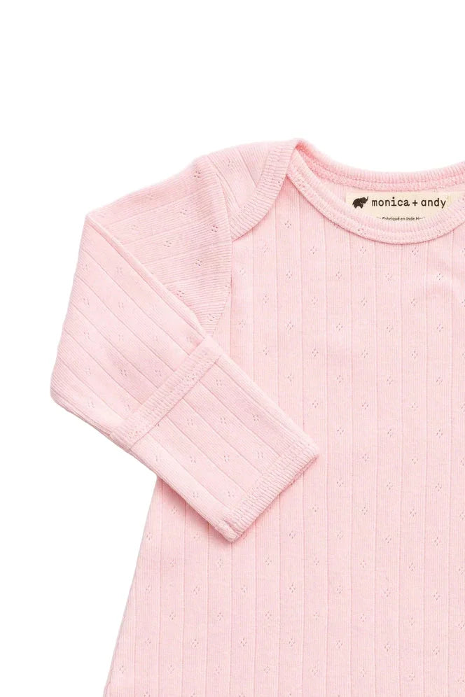 Set of 2 Knot It Baby Gowns - Light Pink