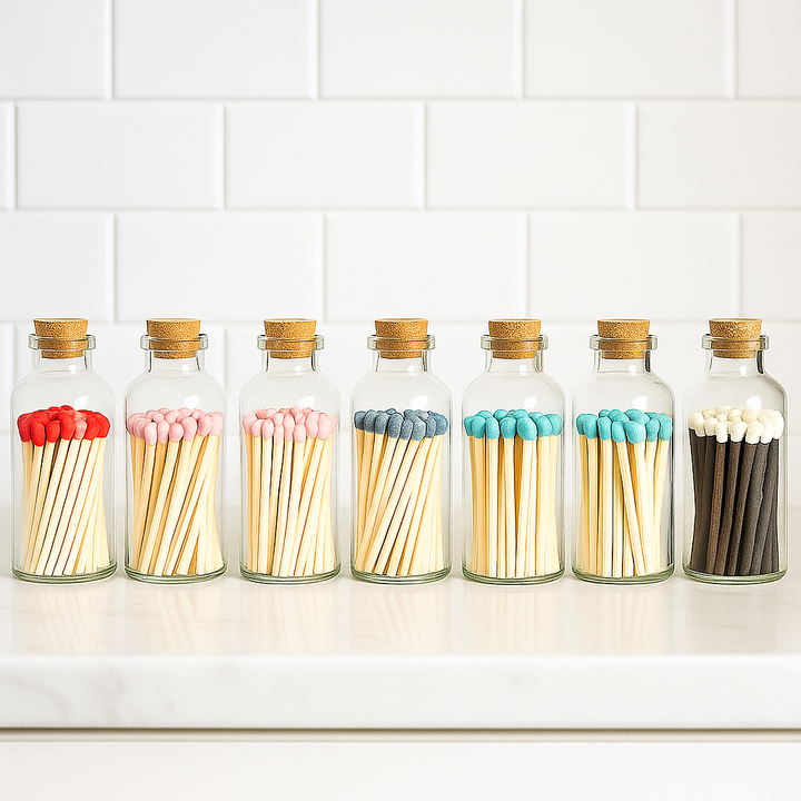 Apothecary Match Glass Jar