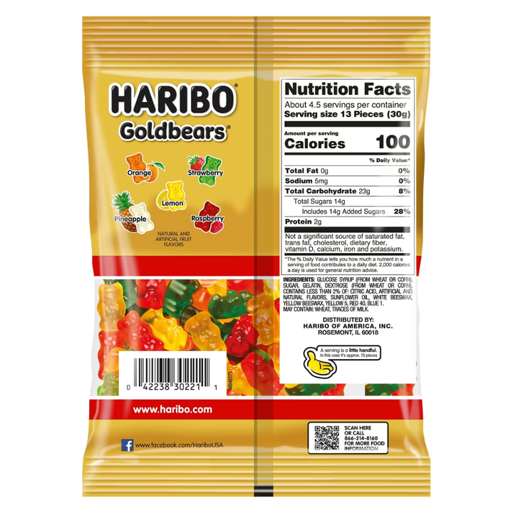 Haribo Goldbears Gummy Candy 5oz | Gluten Free