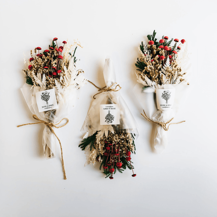 Holly Dried Flower Mini Bouquet