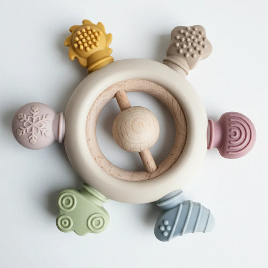 Rainbow Spokes Silicone Baby Teether