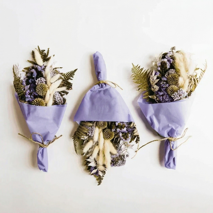 Violet Dried Flower Mini Bouquet