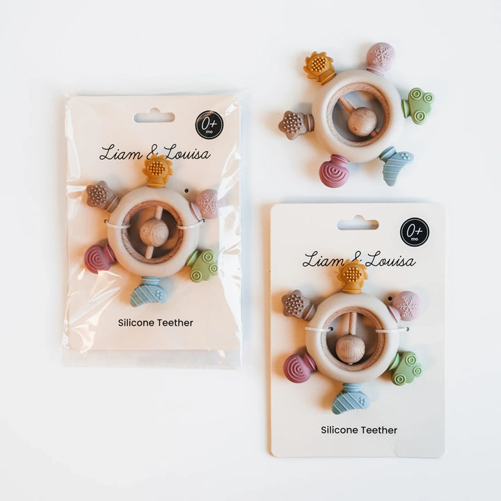 Rainbow Spokes Silicone Baby Teether