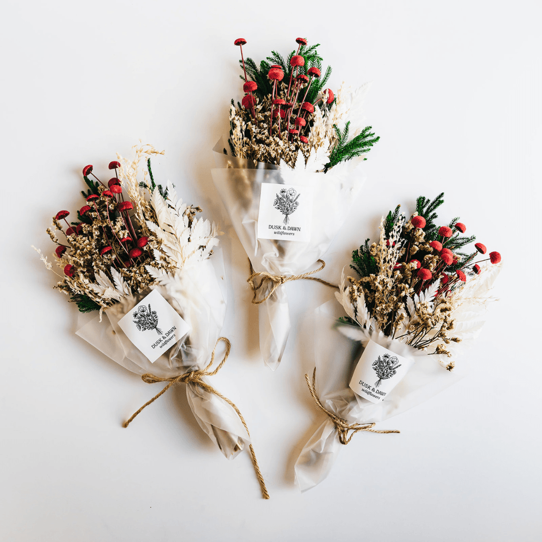 Holly Dried Flower Mini Bouquet