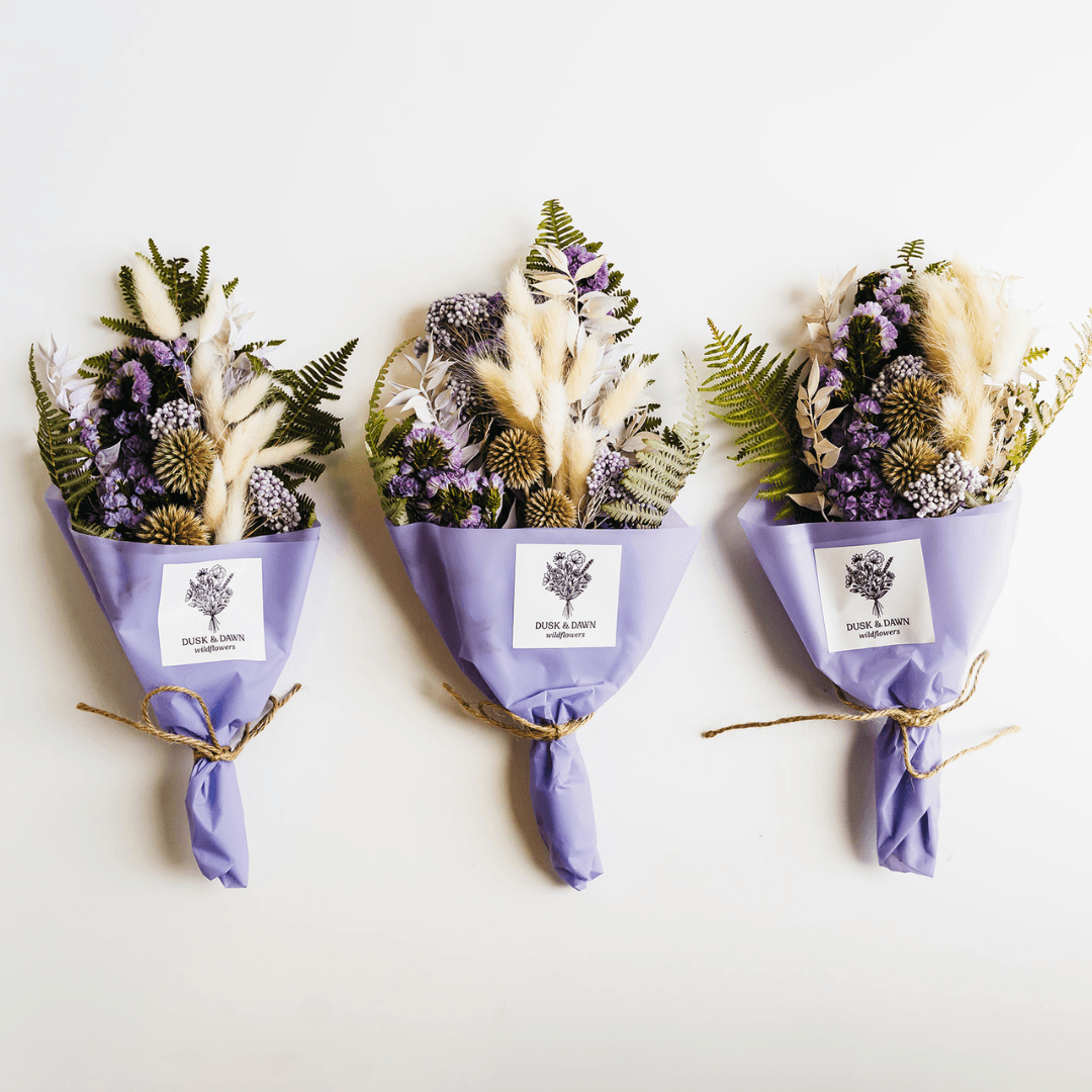 Violet Dried Flower Mini Bouquet