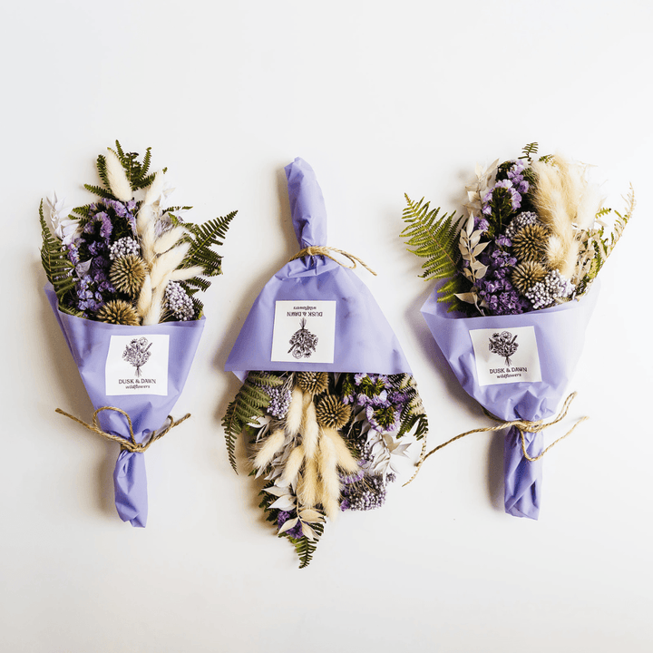 Violet Dried Flower Mini Bouquet