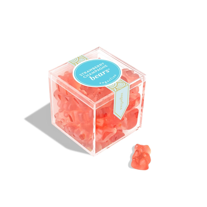 Strawberry Champagne Bears - Small Candy Cube