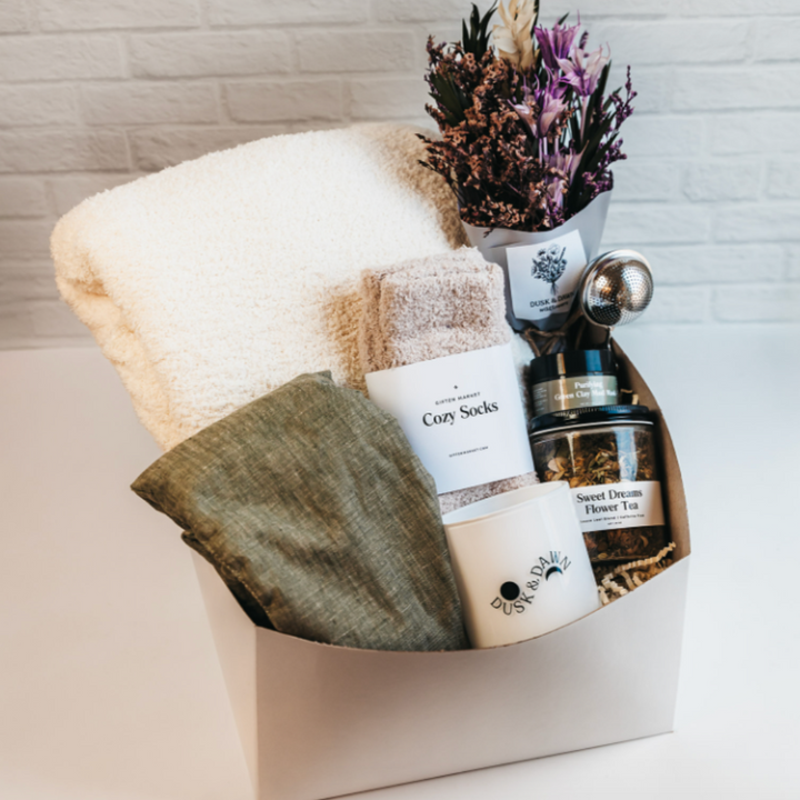 Comfort & Care Gift Box - Cream + Green