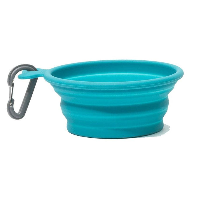 Silicone Collapsible Dog Bowl - Blue