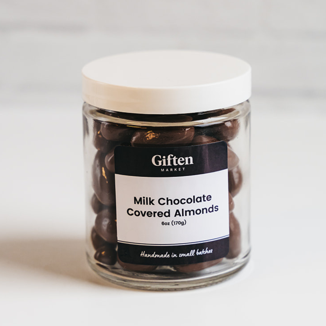 Milk Chocolate Covered Almonds - 6oz Glass Jar