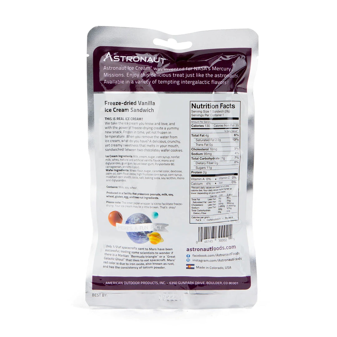 Astronaut Vanilla Ice Cream Sandwich - Freeze Dried