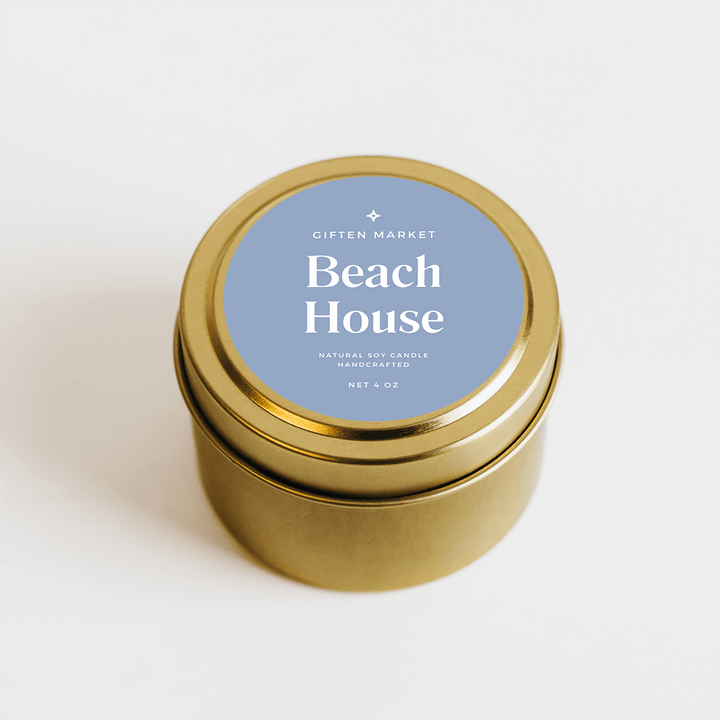 Beach House Gold Travel Candle