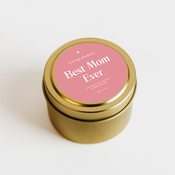 Best Mom Ever Gold Travel Candle