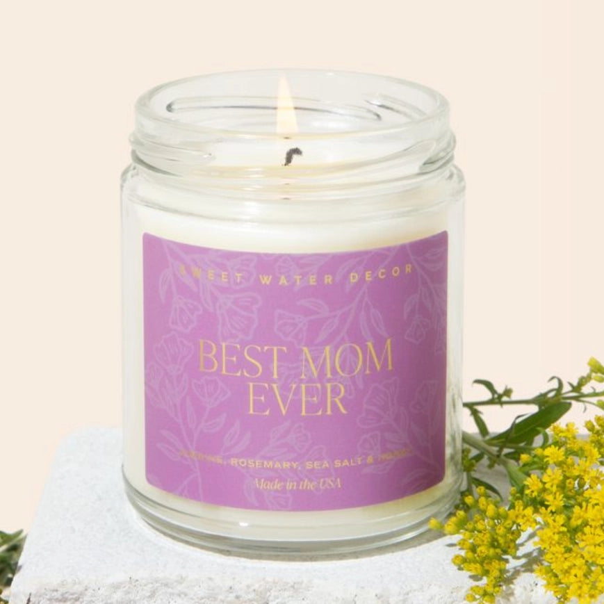 Best Mom Ever Soy Candle | Gold Foil