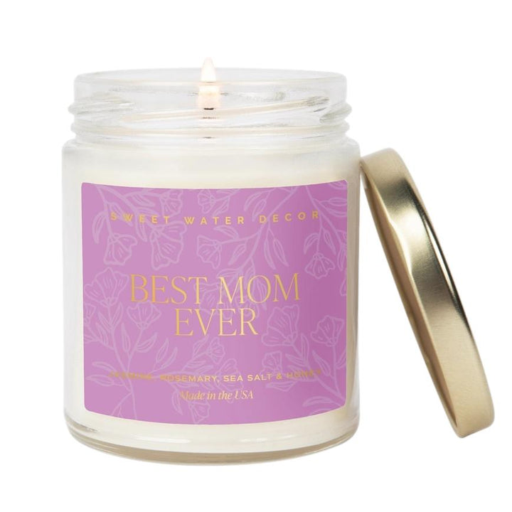 Best Mom Ever Soy Candle | Gold Foil