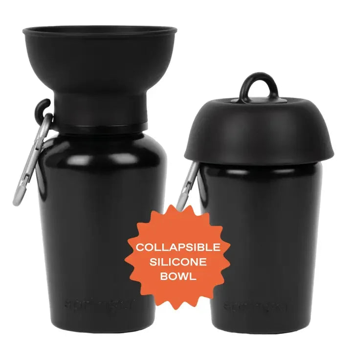 Flip Silicone Dog Travel Water Bottle 20oz