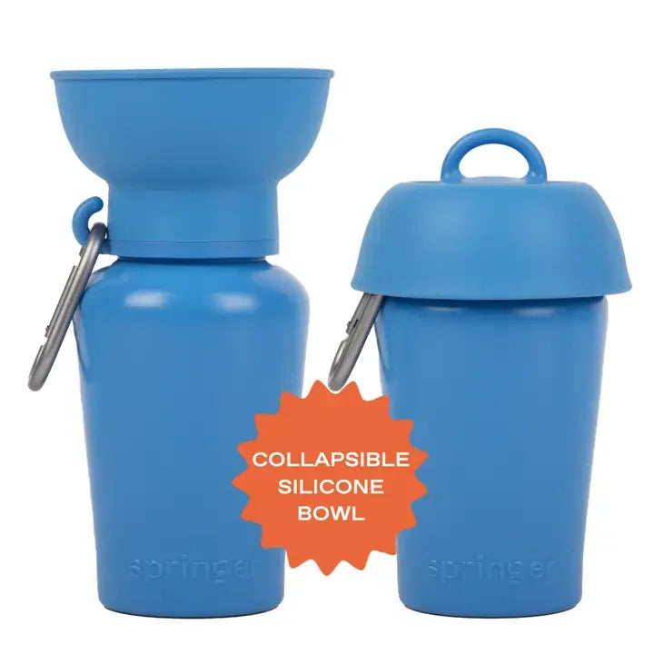 Flip Silicone Dog Travel Water Bottle 20oz