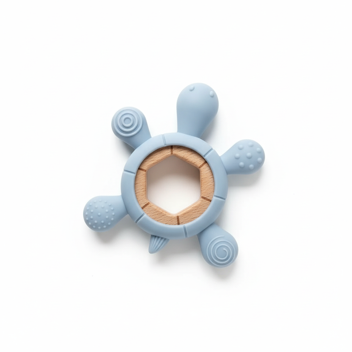 Turtle Wood & Silicone Teether