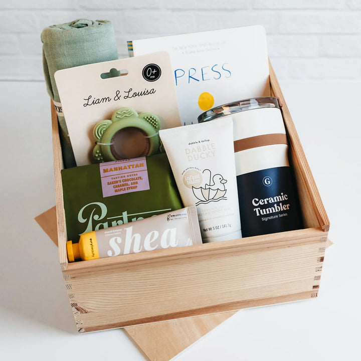 Bundle of Joy Wooden Gift Crate - Sage Green