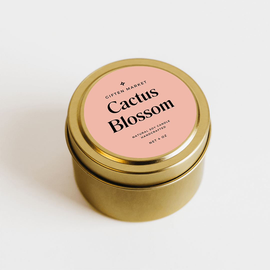 Cactus Blossom Gold Travel Candle