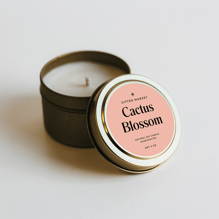 Cactus Blossom Gold Travel Candle