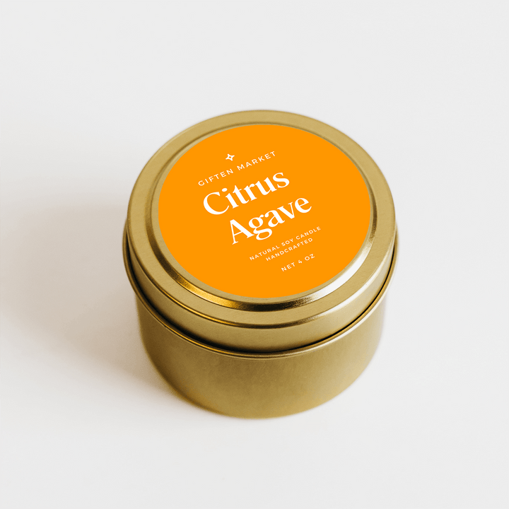 Citrus Agave Gold Travel Candle