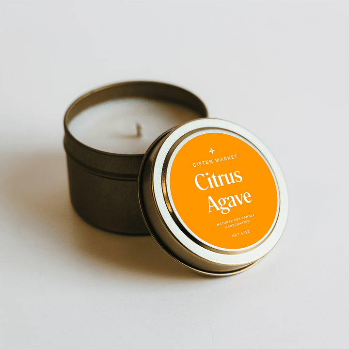 Citrus Agave Gold Travel Candle