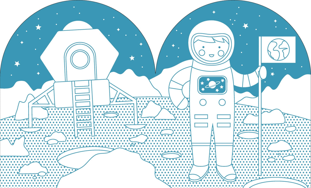 Coloring Book with Stickers: Outer Space