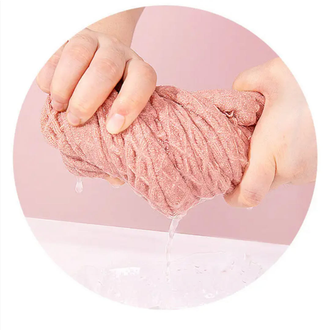 Wrap 'N Dry Microfiber Hair Towel - Blush