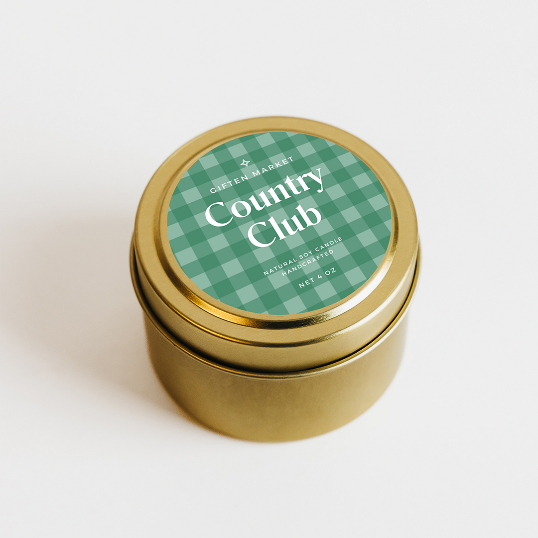 Country Club Gold Travel Candle