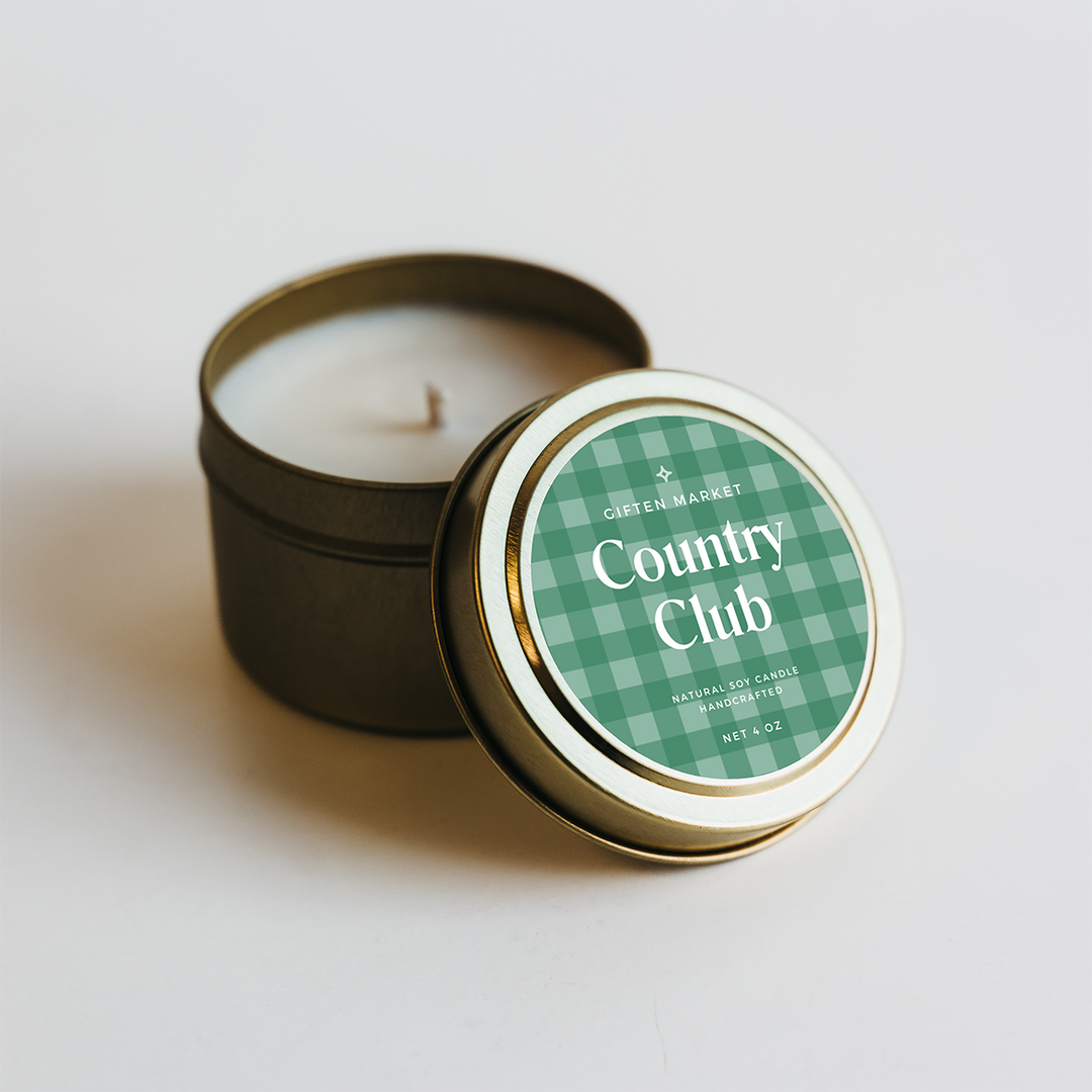 Country Club Gold Travel Candle