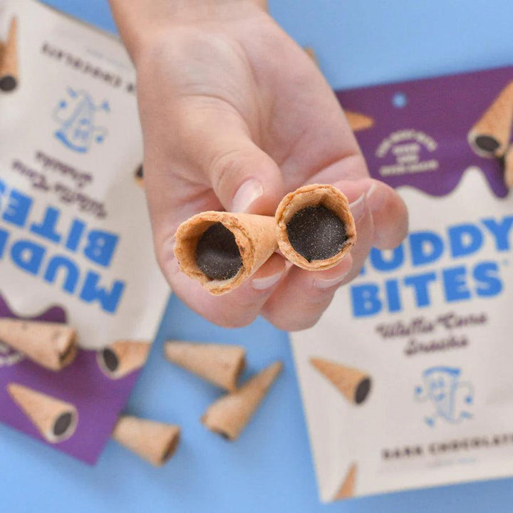 Muddy Bites Waffle Cones - Dark Chocolate