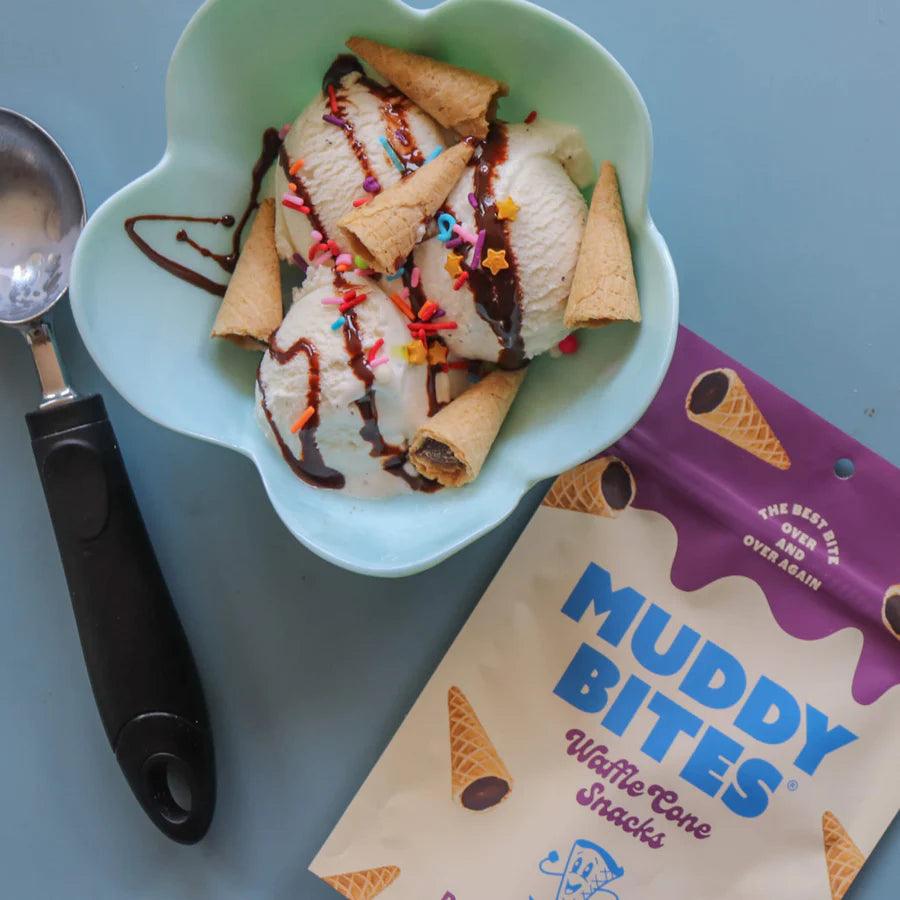 Muddy Bites Waffle Cones - Dark Chocolate