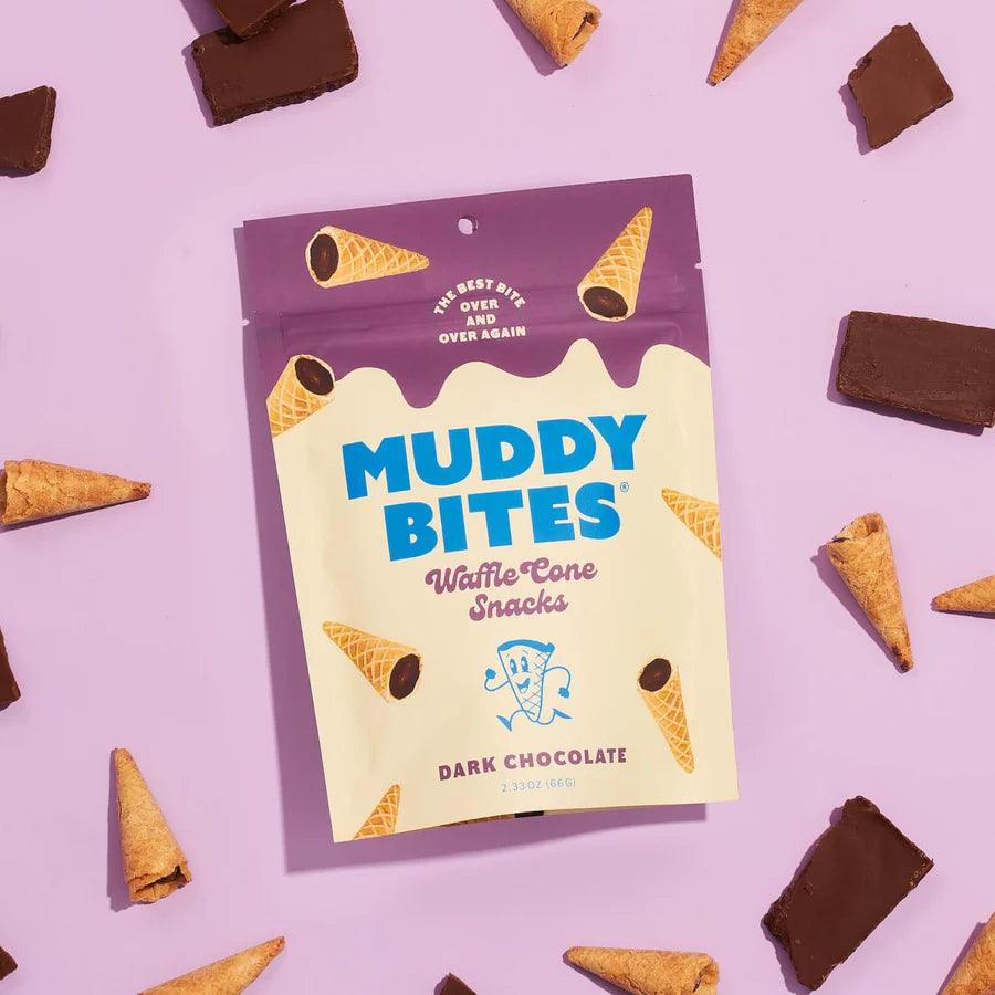 Muddy Bites Waffle Cones - Dark Chocolate