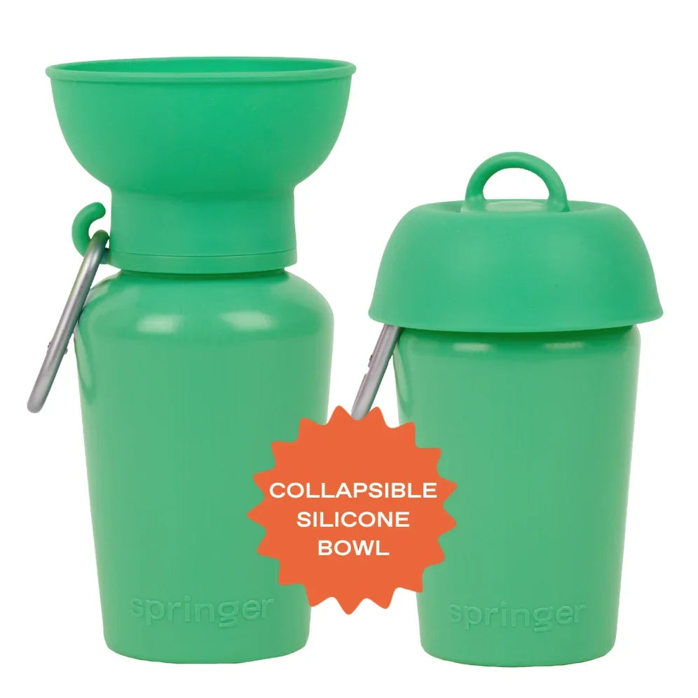 Flip Silicone Dog Travel Water Bottle 20oz