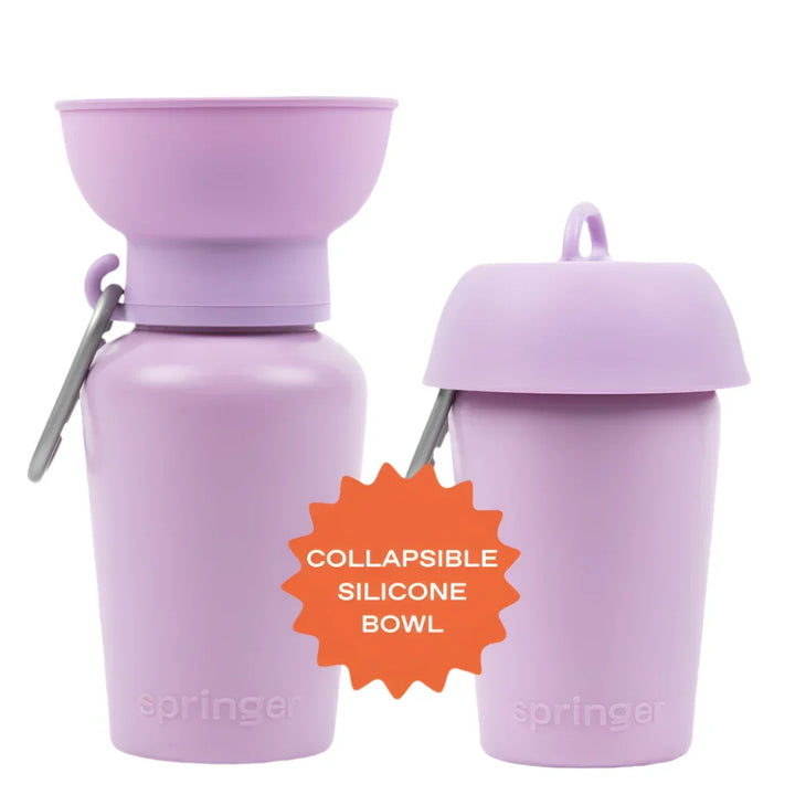 Flip Silicone Dog Travel Water Bottle 20oz