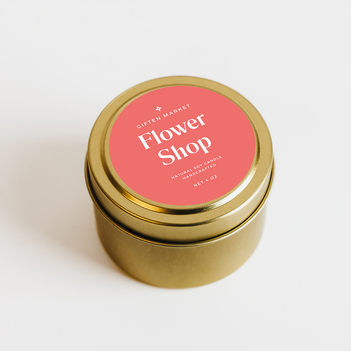 Flower Shop Gold Travel Candle